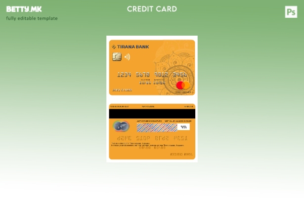 Модерен стил Шаблон за мастер картички на Албанија Тирана банка